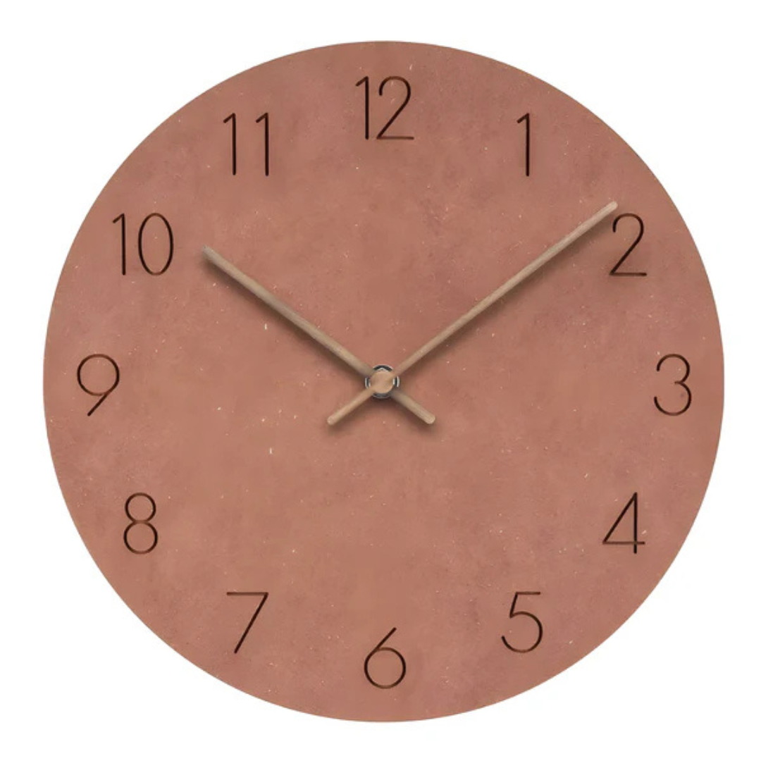 Minimalist Wall Clock | Recessed Numerals, Matt Face
