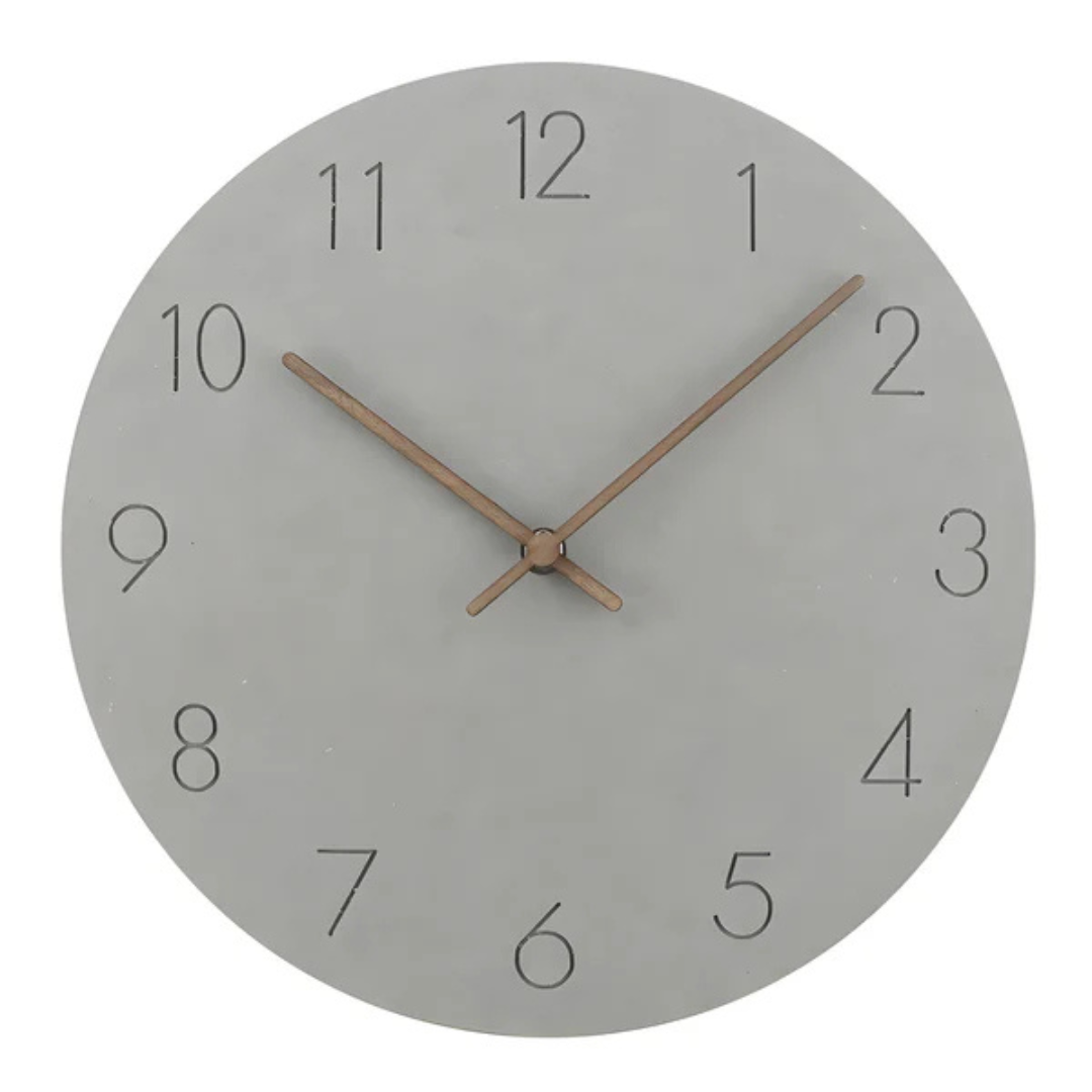 Minimalist Wall Clock | Recessed Numerals, Matt Face