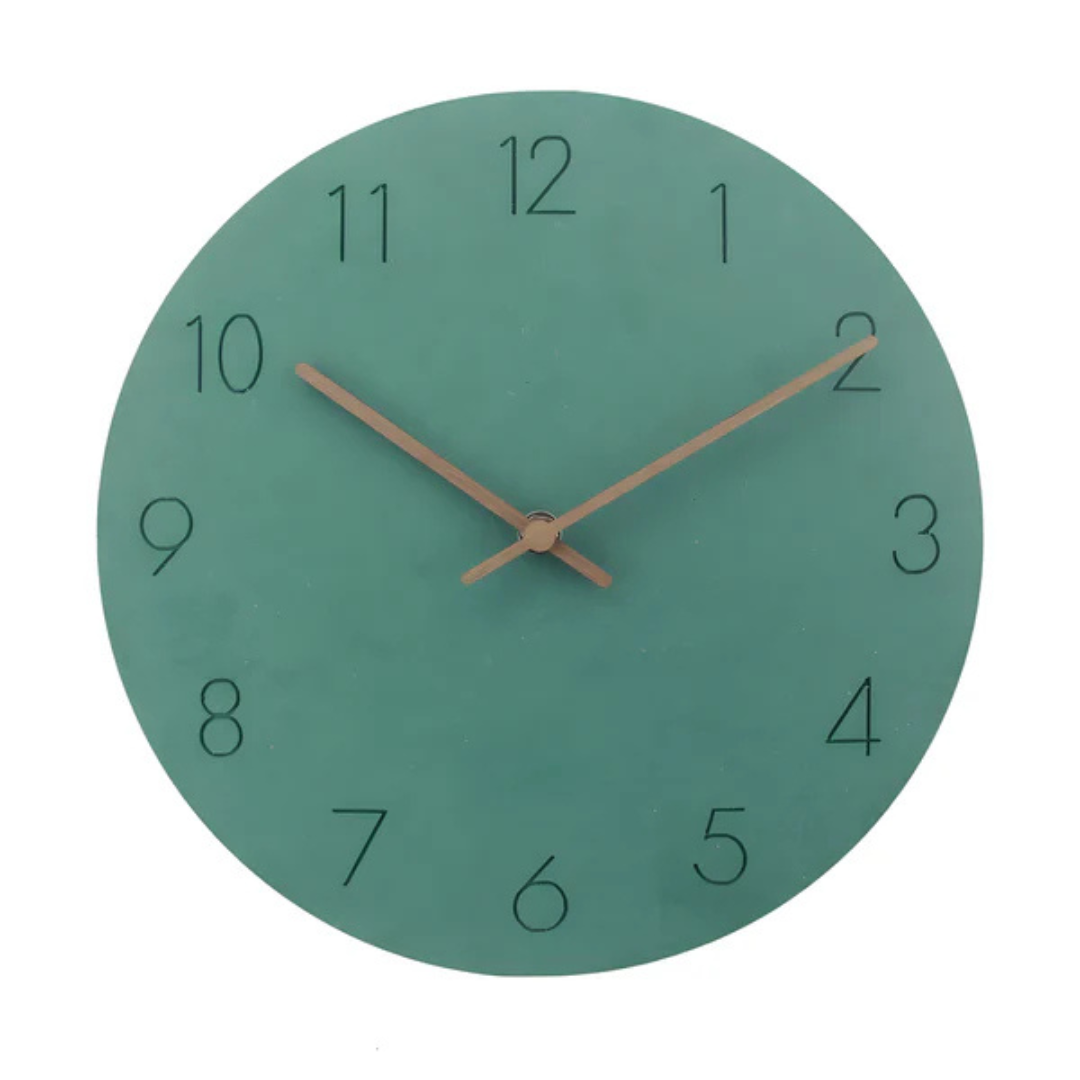 Minimalist Wall Clock | Recessed Numerals, Matt Face