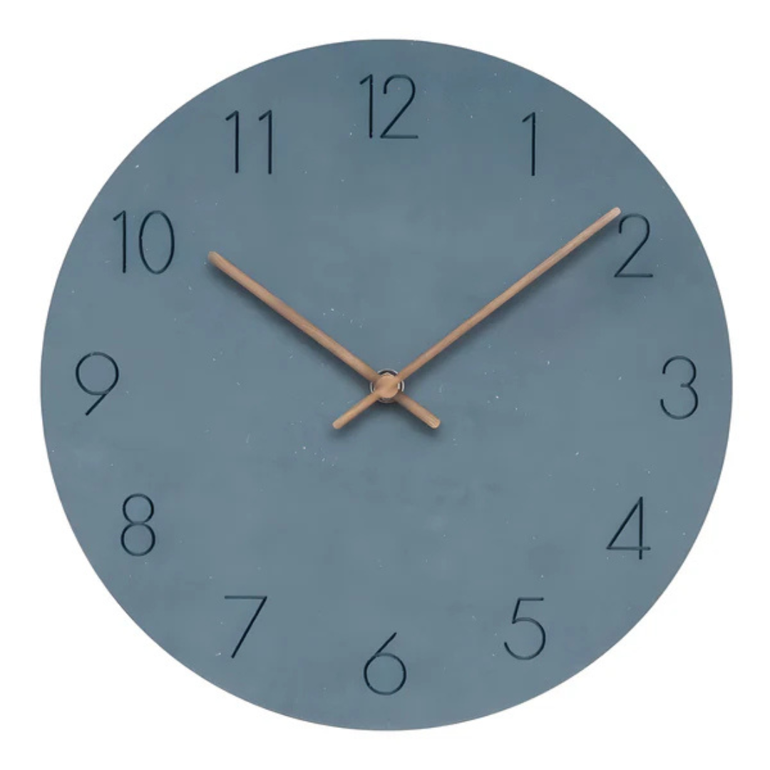Minimalist Wall Clock | Recessed Numerals, Matt Face
