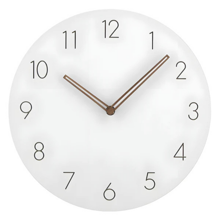 Minimalist Wall Clock | Recessed Numerals, Matt Face