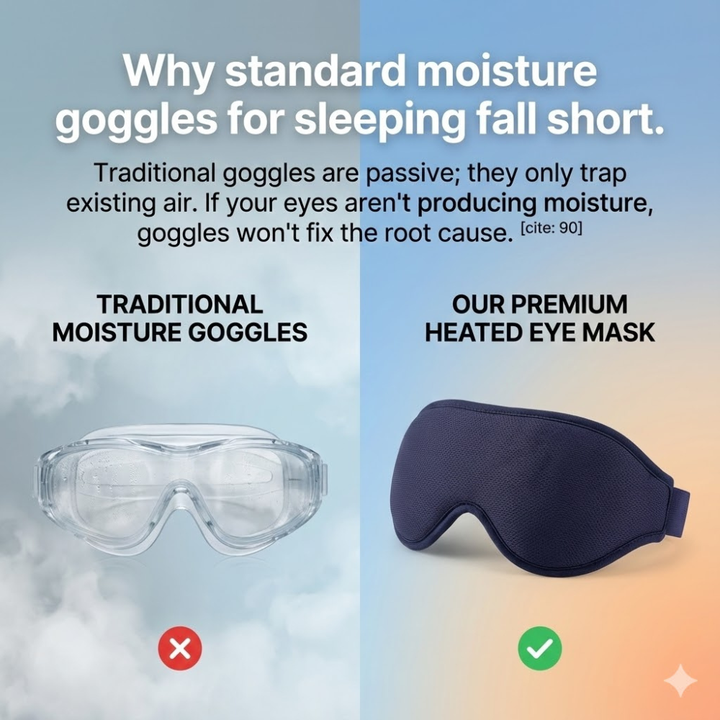 Moisturizing Eye Mask for Sleeping | Heated Overnight Hydration Mask for Dry, Tired Eyes