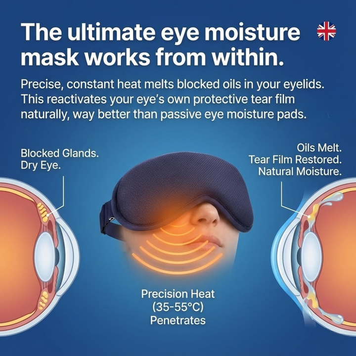 Moisturizing Eye Mask for Sleeping | Heated Overnight Hydration Mask for Dry, Tired Eyes