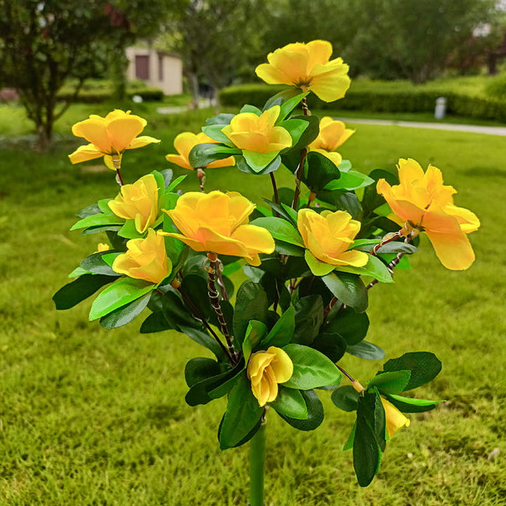 Mood Lighting Garden Flower Stakes Solar Weatherproof with Two Light Modes