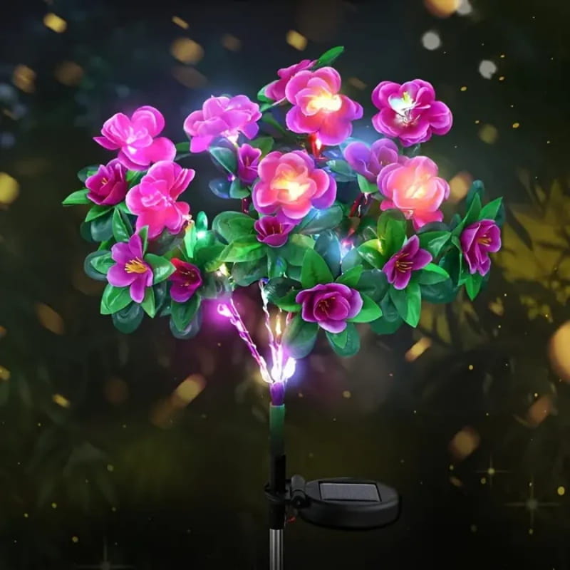 Mood Lighting Garden Flower Stakes Solar Weatherproof with Two Light Modes