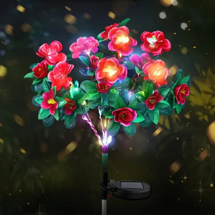 Mood Lighting Garden Flower Stakes Solar Weatherproof with Two Light Modes