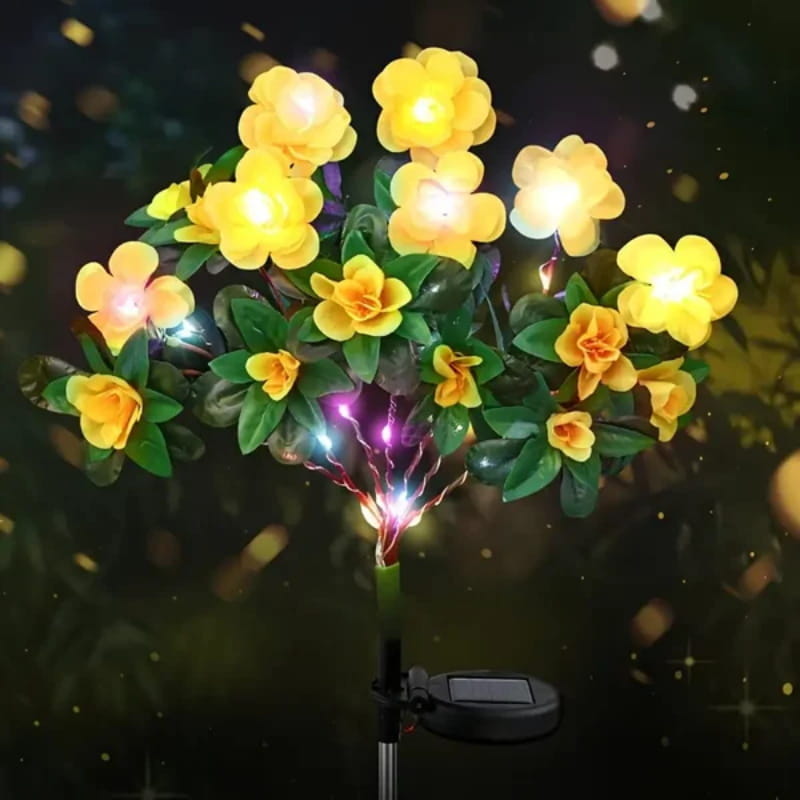 Mood Lighting Garden Flower Stakes Solar Weatherproof with Two Light Modes