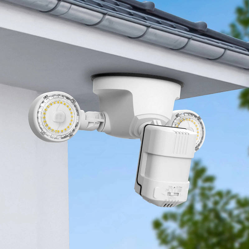 Motion Sensor LED Flood Light Ceramic Housing | 2000 Lumen 320 Degree Beam, 72ft Range | IP65 Weatherproof Security Light