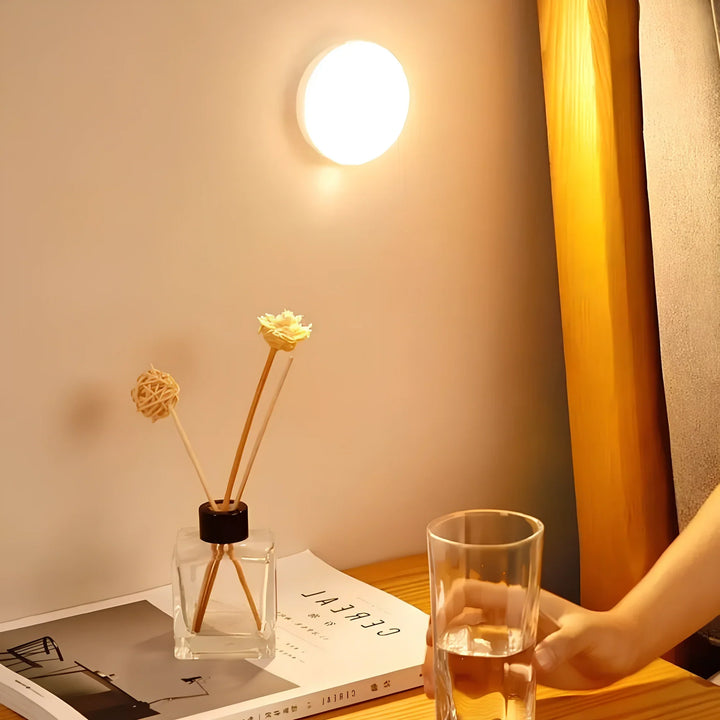 Motion Sensor Night Light | USB Rechargeable or Battery Powered | Auto Shut-Off LED for Hallways, Stairs &amp; Closets