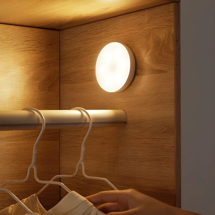 Motion Sensor Night Light | USB Rechargeable or Battery Powered | Auto Shut-Off LED for Hallways, Stairs &amp; Closets