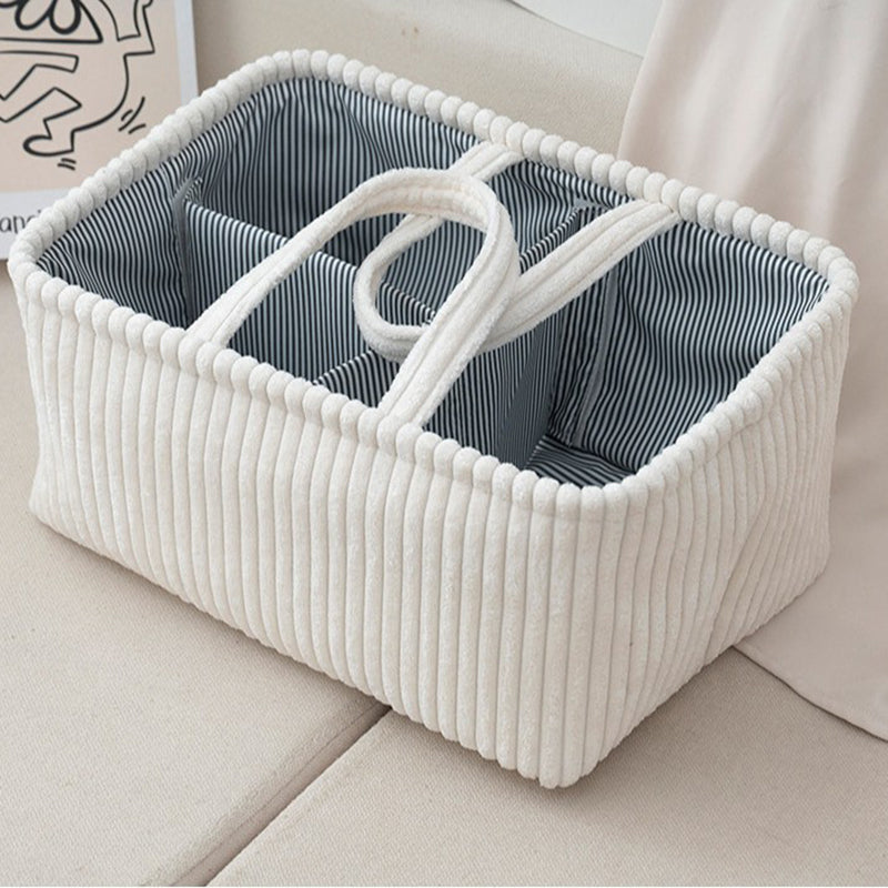 Multi-Compartment Storage Basket | Bohemian Woven Design | Organiser for Baby Clothes, Toys and Home Decor Items