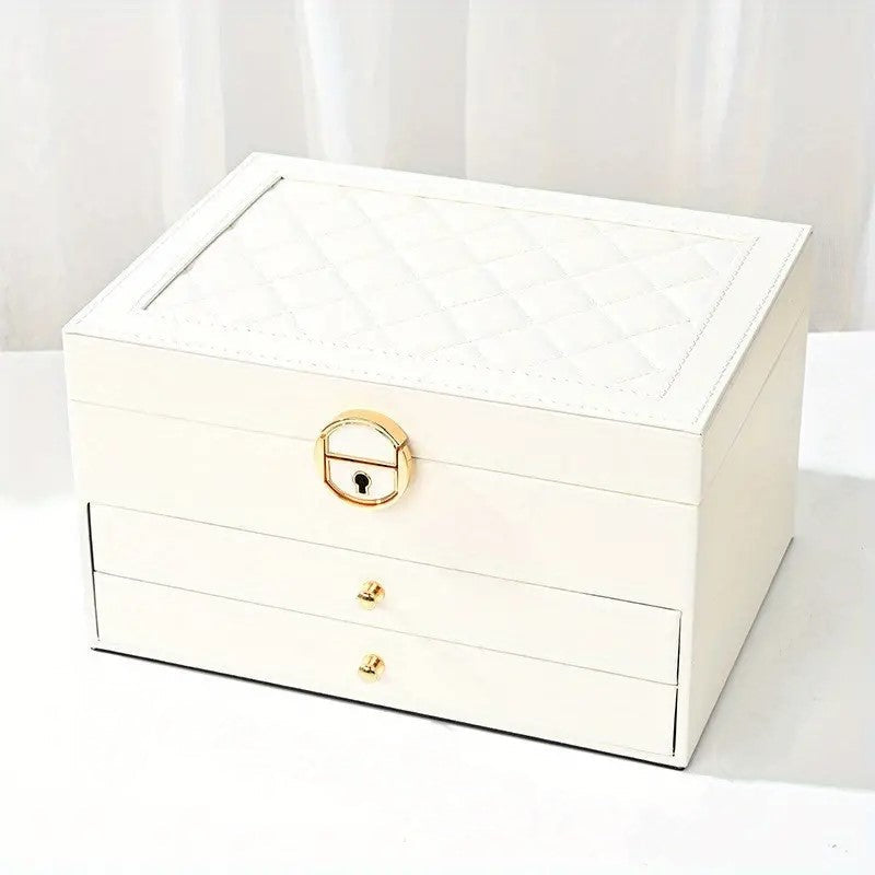 Multi-Layer Leather Jewelry Box | Rings, Necklaces &amp; Bracelets | Organized Storage