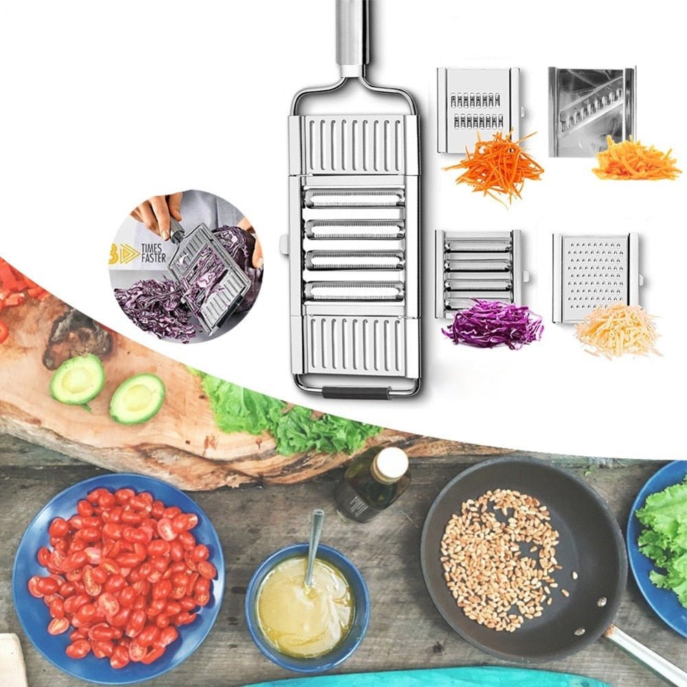 Multi-Purpose Vegetable Slicer | Four Blades In One Frame