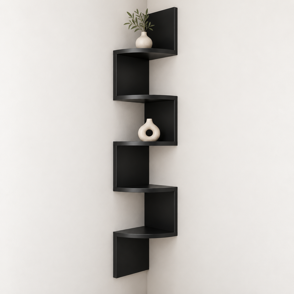 Multi-Tier Corner Wall Shelf Wall-Mounted Storage Unit