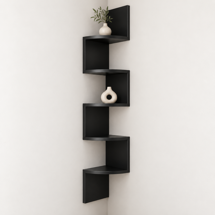 Multi-Tier Corner Wall Shelf Wall-Mounted Storage Unit