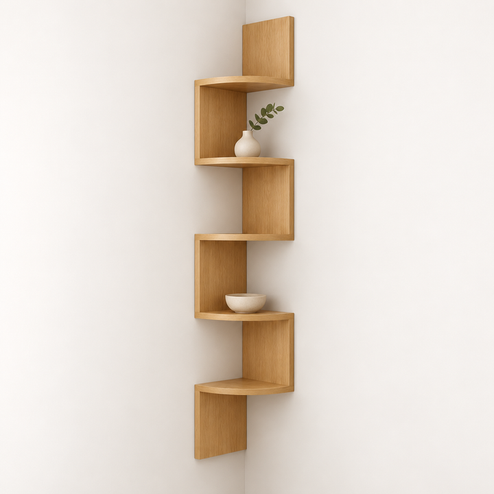 Multi-Tier Corner Wall Shelf Wall-Mounted Storage Unit