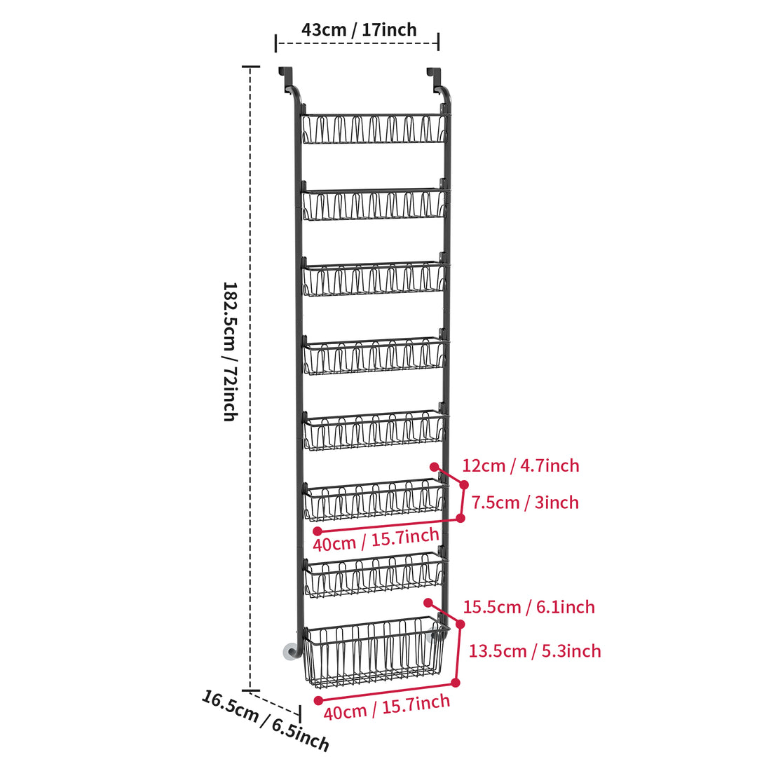 Multi-Tier Door Hanging Storage Basket Space Saving Organiser