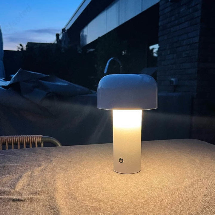 Mushroom Table Lamp | Domed Shade, High-Gloss Finish