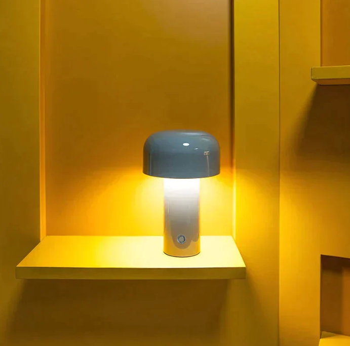 Mushroom Table Lamp | Domed Shade, High-Gloss Finish