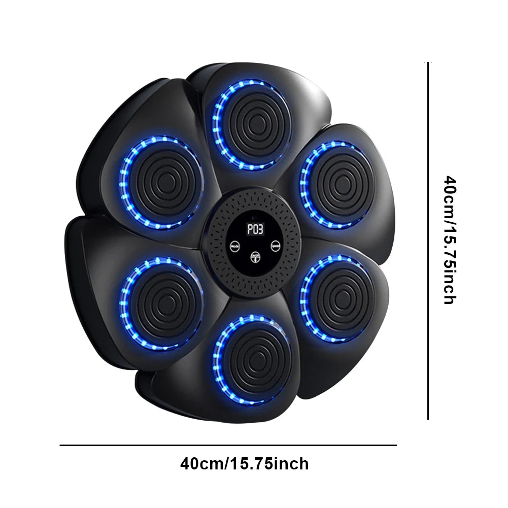Music Boxing Machine | Wall-Mounted Bluetooth Reaction Trainer with LED Targets