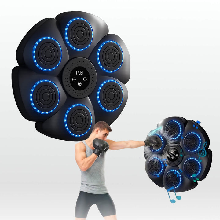 Music Boxing Machine | Wall-Mounted Bluetooth Reaction Trainer with LED Targets