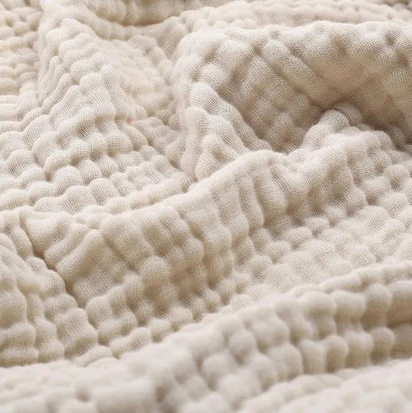 Muslin Cotton Throw Blanket | Soft Breathable Lightweight Weave | Hypoallergenic, Machine Washable, All-Season Comfort