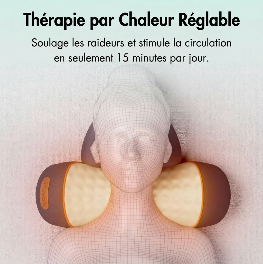 Neck and Shoulder Massager | Heat &amp; Vibration Therapy | Portable, Ergonomic Design with Adjustable Intensity Modes