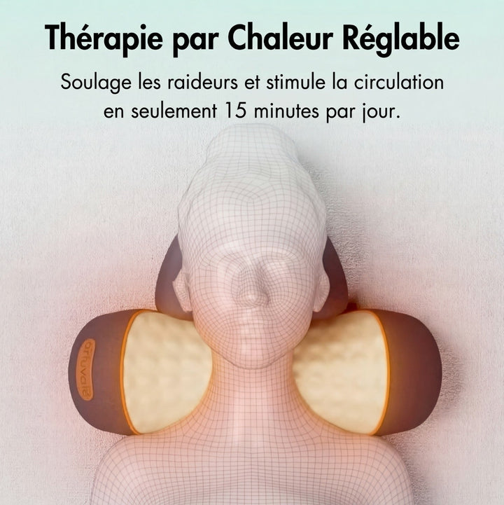 Neck and Shoulder Massager | Heat &amp; Vibration Therapy | Portable, Ergonomic Design with Adjustable Intensity Modes