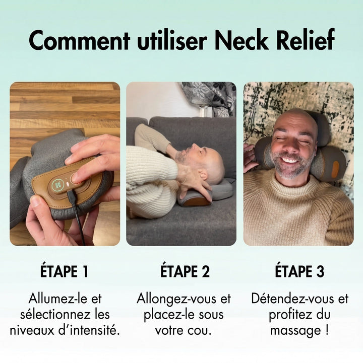 Neck and Shoulder Massager | Heat &amp; Vibration Therapy | Portable, Ergonomic Design with Adjustable Intensity Modes