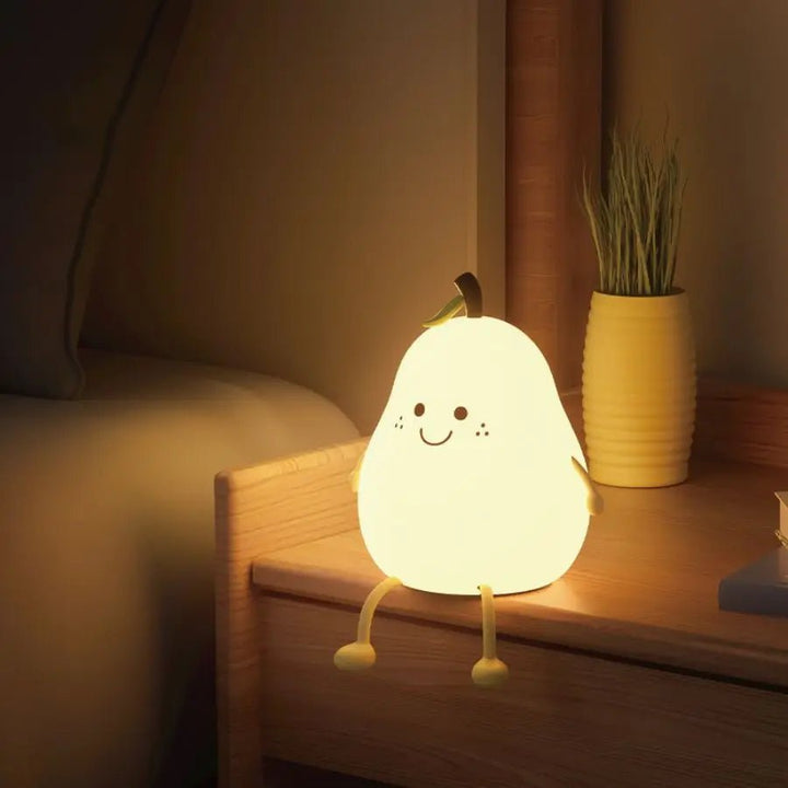 Night Light | Soft-Touch Pear Shape With Seven Colours