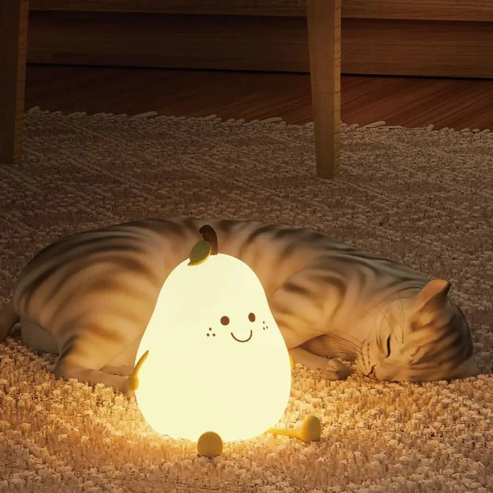 Night Light | Soft-Touch Pear Shape With Seven Colours
