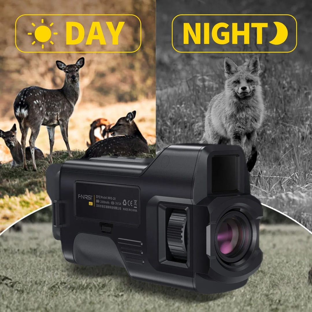 Night Vision Infrared Binocular | 4K Video, 36MP Photos, 6x Zoom | 300m Range, 7-Level IR, 3.0 Inch IPS Display