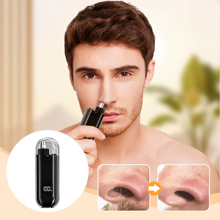 Nose Hair Styling Tool Waterproof Rechargeable with LED Battery Display