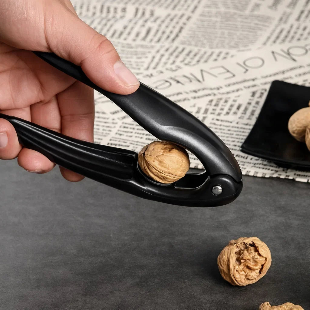 Nut Sheller Stainless Steel Ergonomic ABS Non-Slip with Zigzag Grip