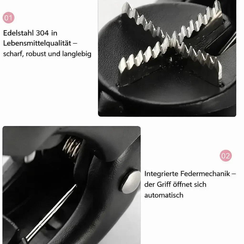 Nut Sheller Stainless Steel Ergonomic ABS Non-Slip with Zigzag Grip