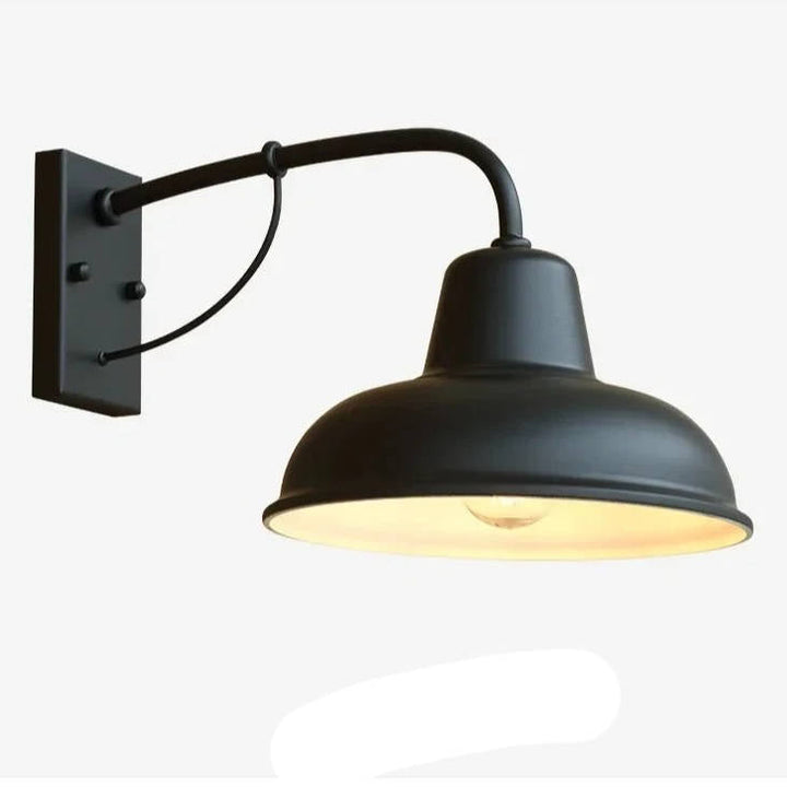 Outdoor Barn Wall Light | Thick Metal Arm, E26/E27 Bulb Socket | Weatherproof Seal, Dust Resistant, Wall Mount