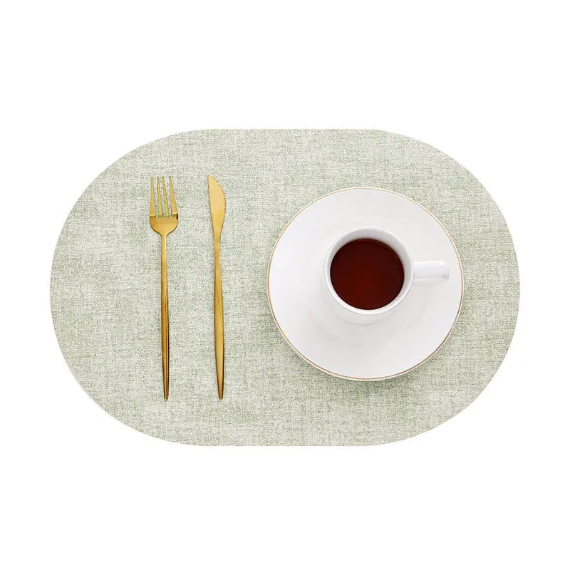 Oval Placemats | Fine Cross-Woven Texture, Clean Edge