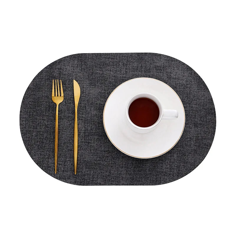 Oval Placemats | Fine Cross-Woven Texture, Clean Edge
