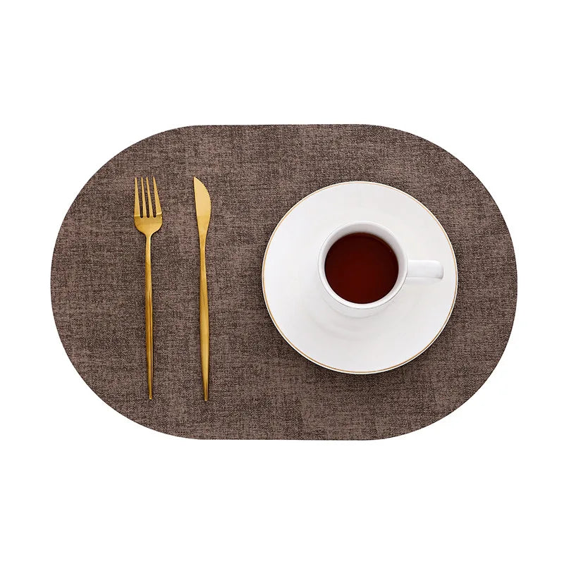 Oval Placemats | Fine Cross-Woven Texture, Clean Edge