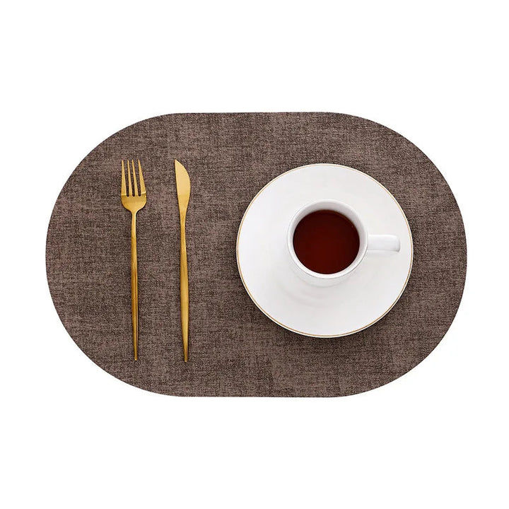 Oval Placemats | Fine Cross-Woven Texture, Clean Edge