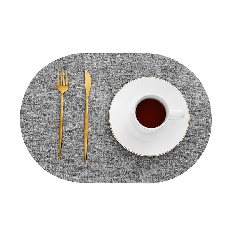 Oval Placemats | Fine Cross-Woven Texture, Clean Edge