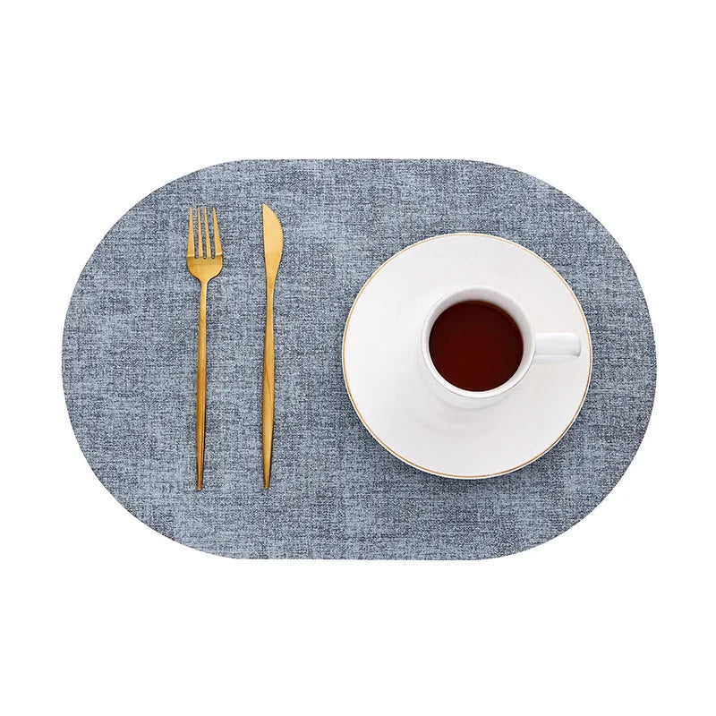 Oval Placemats | Fine Cross-Woven Texture, Clean Edge