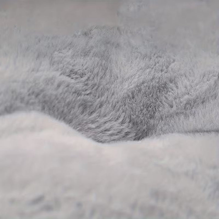 Pet Bed Donut Shape Raised Sides Soft Washable Thick Base with Removable Cushion