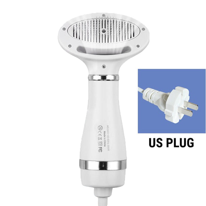 Pet Dryer Brush | Hot &amp; Cold Airflow with Stainless Steel Comb | Gentle 2in1 Grooming Tool for Cats and Small to Medium Dogs