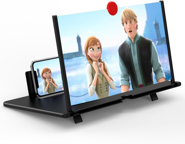 Phone Screen Magnifier 16 Inch | 3D HD Acrylic Lens, 3-5x Zoom Magnification | Foldable, Portable, Battery-Free Design
