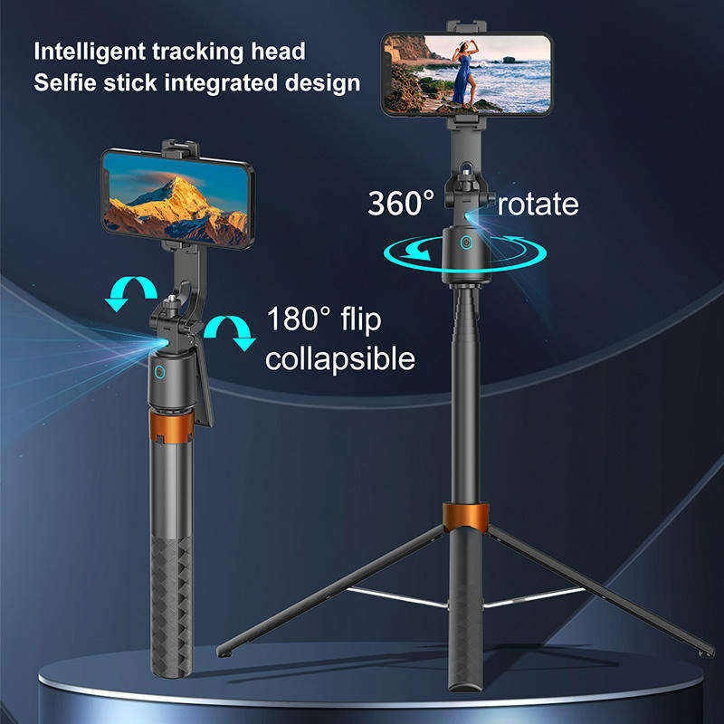Phone Tripod 360° Face Tracking Rechargeable Remote with Gesture Control