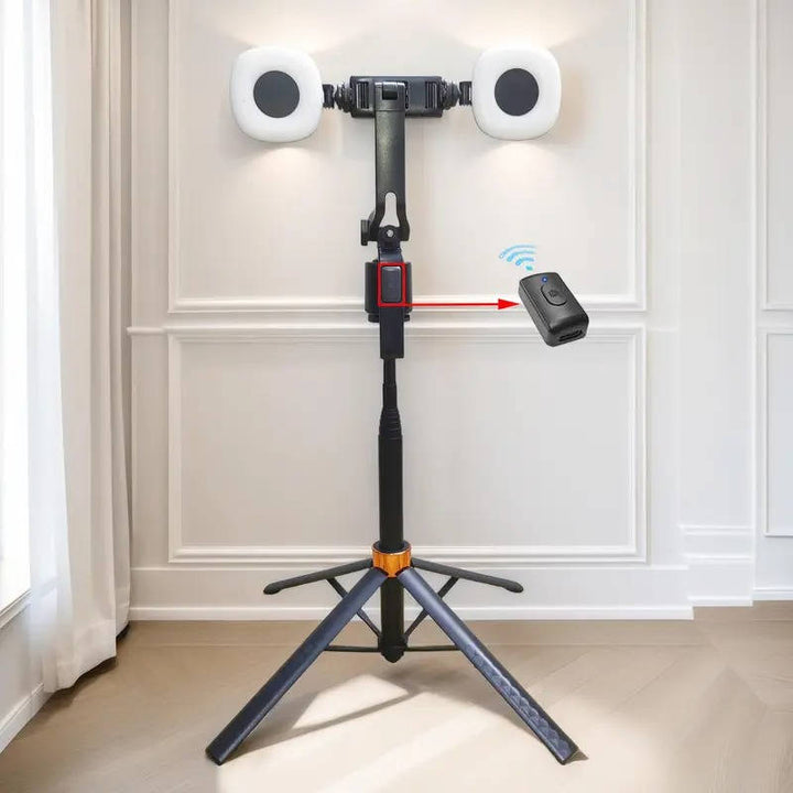 Phone Tripod 360° Face Tracking Rechargeable Remote with Gesture Control