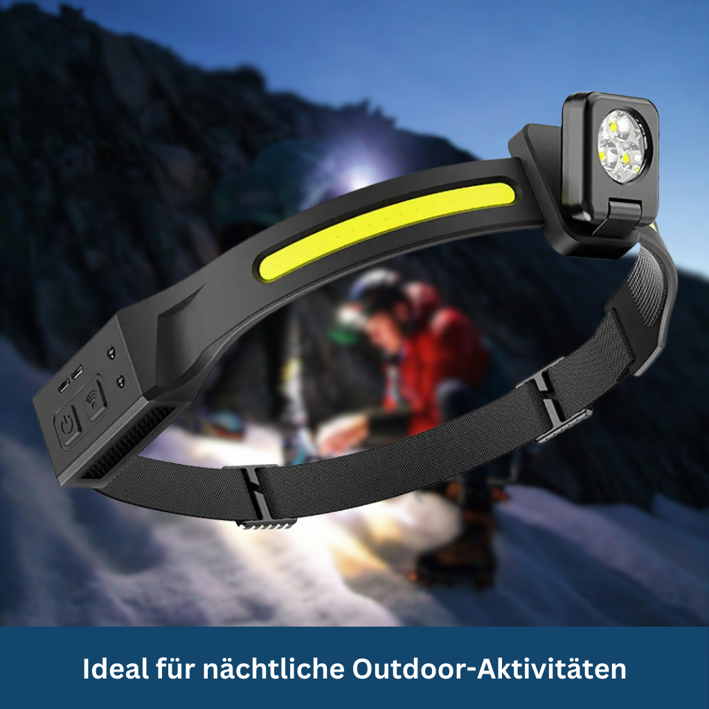 Pivoting LED Headlamp Multiple Lighting Modes Adjustable