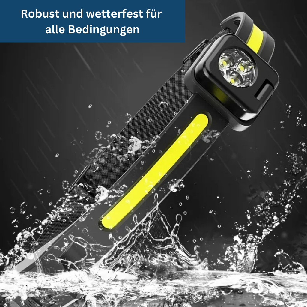 Pivoting LED Headlamp Multiple Lighting Modes Adjustable