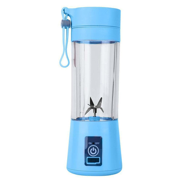 Portable Blender Bottle | 6-Blade USB Rechargeable Mini Juicer | 380ml Capacity, 2000mAh Battery, 12 Blends per Charge